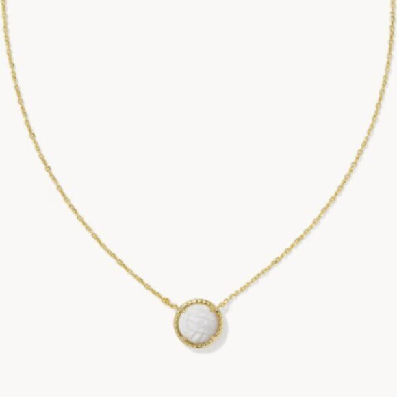🎁Kendra Scott Volleyball Gold Short Pendant Necklace - Picture 2 of 4